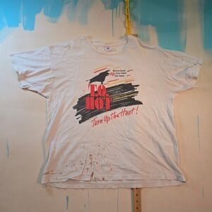 VTG 80s Thrashed Tequila T-Shirt Gold Tequila Turn Up the Heat XL  Single Stitch